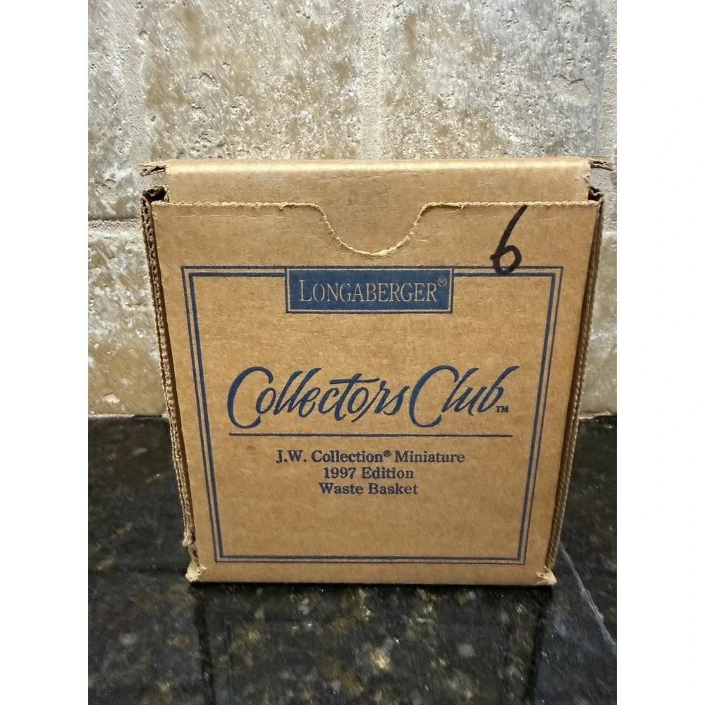 Longaberger J.W. Collection Collectors Club‎ Miniature 2001 Bankers Waste Basket